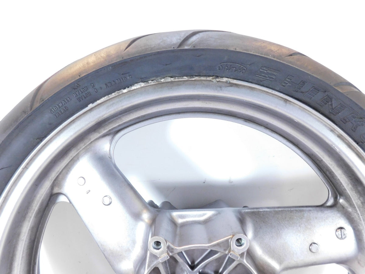 1991-2003 Honda ST1100 & ST1100P Police 1100 Silver Cast Front Wheel Rim w/ Tire - C3 Cycle