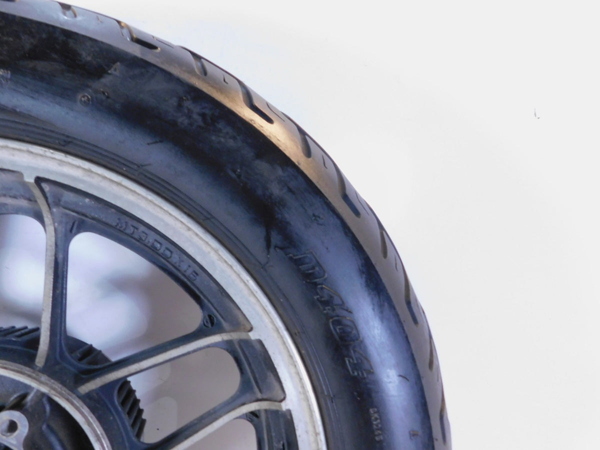 Honda CB650 CB650SC Nighthawk 650 Black Spoked Rear Wheel Rim & Tire 3" x 16" - C3 Cycle