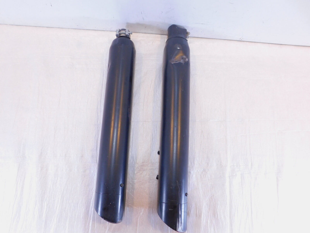 Harley Davidson Electra Road Street Glide Black Left Right Exhaust Pipe Mufflers