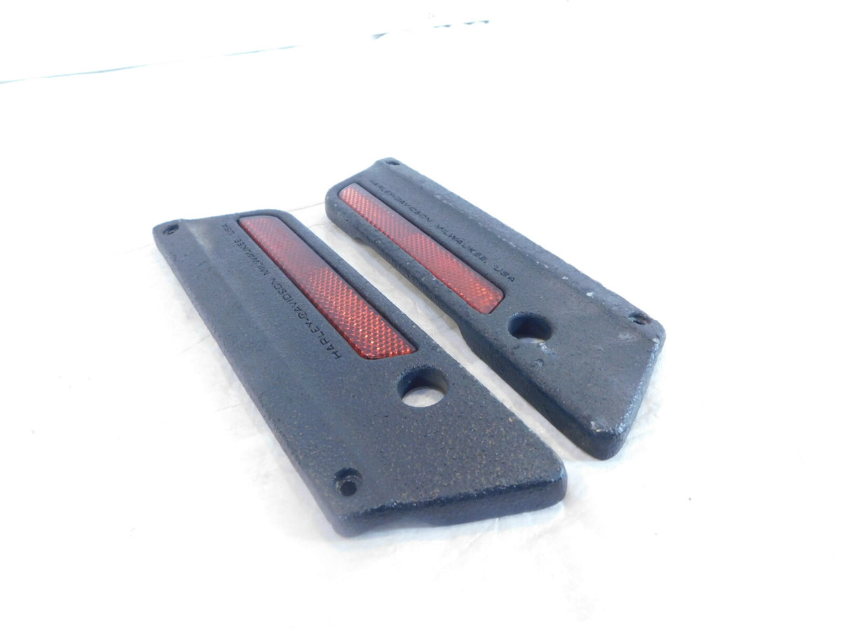 Harley Touring Road King Electra Glide Black Right & Left Saddlebag Latch Covers - C3 Cycle