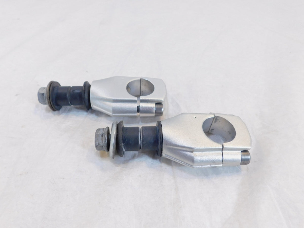 2012-2018 BMW F800 F800GT Silver Front Left Right Handlebar Riser Bracket Clamps - C3 Cycle