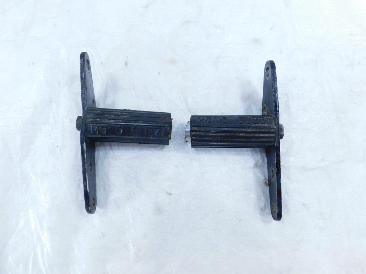 1976 76 Moto Guzzi Convert I V1000 Left/Right Rear Passenger Footrest Foot Pegs - C3 Cycle
