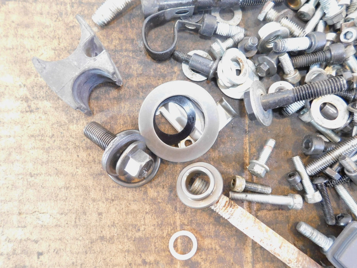 2006 06 Victory Kingpin Engine & Motor Nuts Bolts & Brackets Parts Box Lot - C3 Cycle
