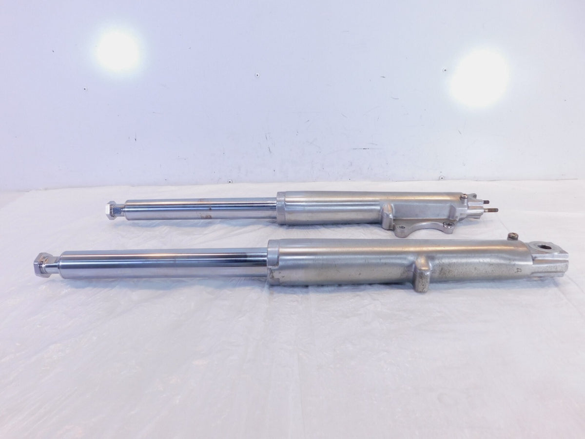 Bent Harley Davidson Road King Electra Glide Chrome Front Suspension Fork Shocks - C3 Cycle