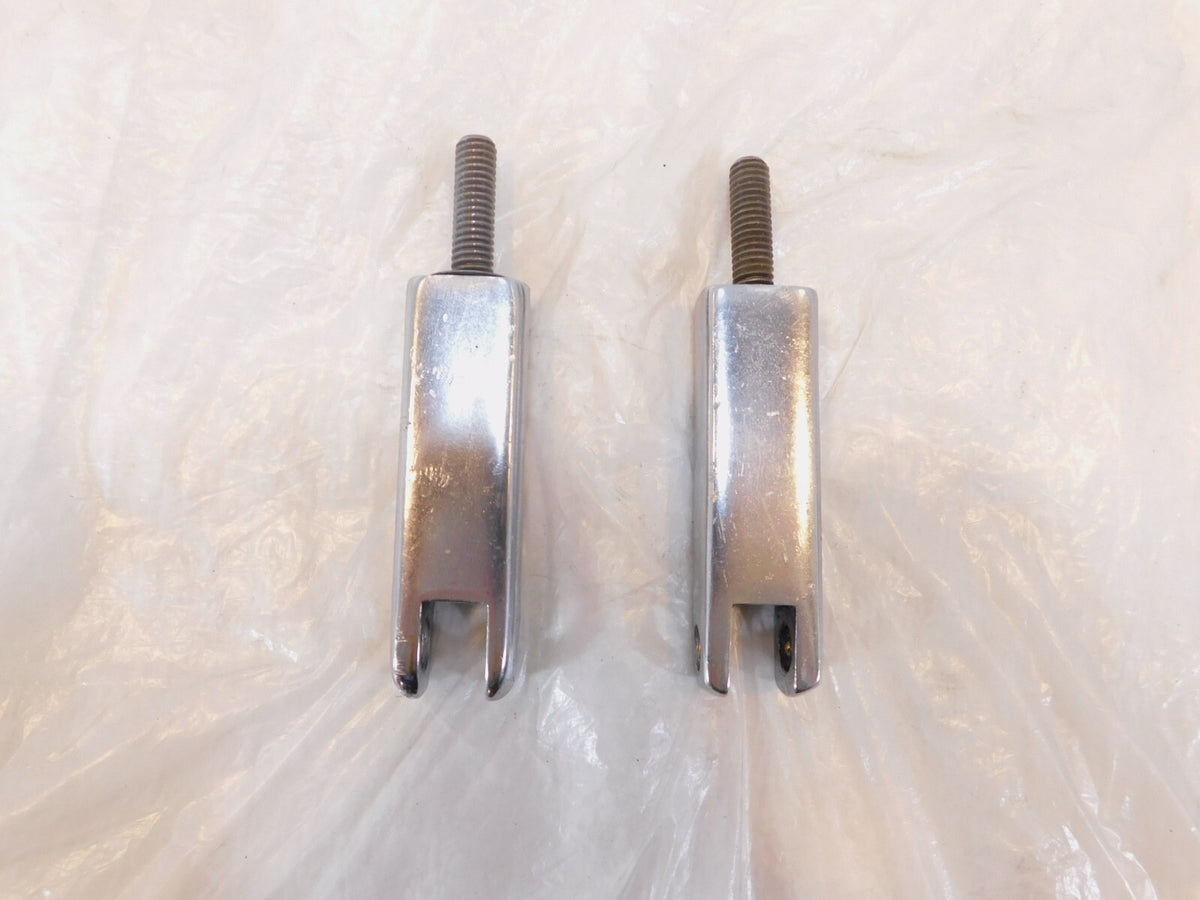 Harley EVO FXR EVO Dyna Chrome Front Highway Footpeg Peg Mount Clevis Brackets - C3 Cycle