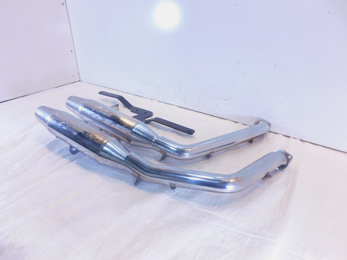 2001-2003 Indian Gilroy Scout Exhaust Header Pipes & Muffler System Bracket - C3 Cycle