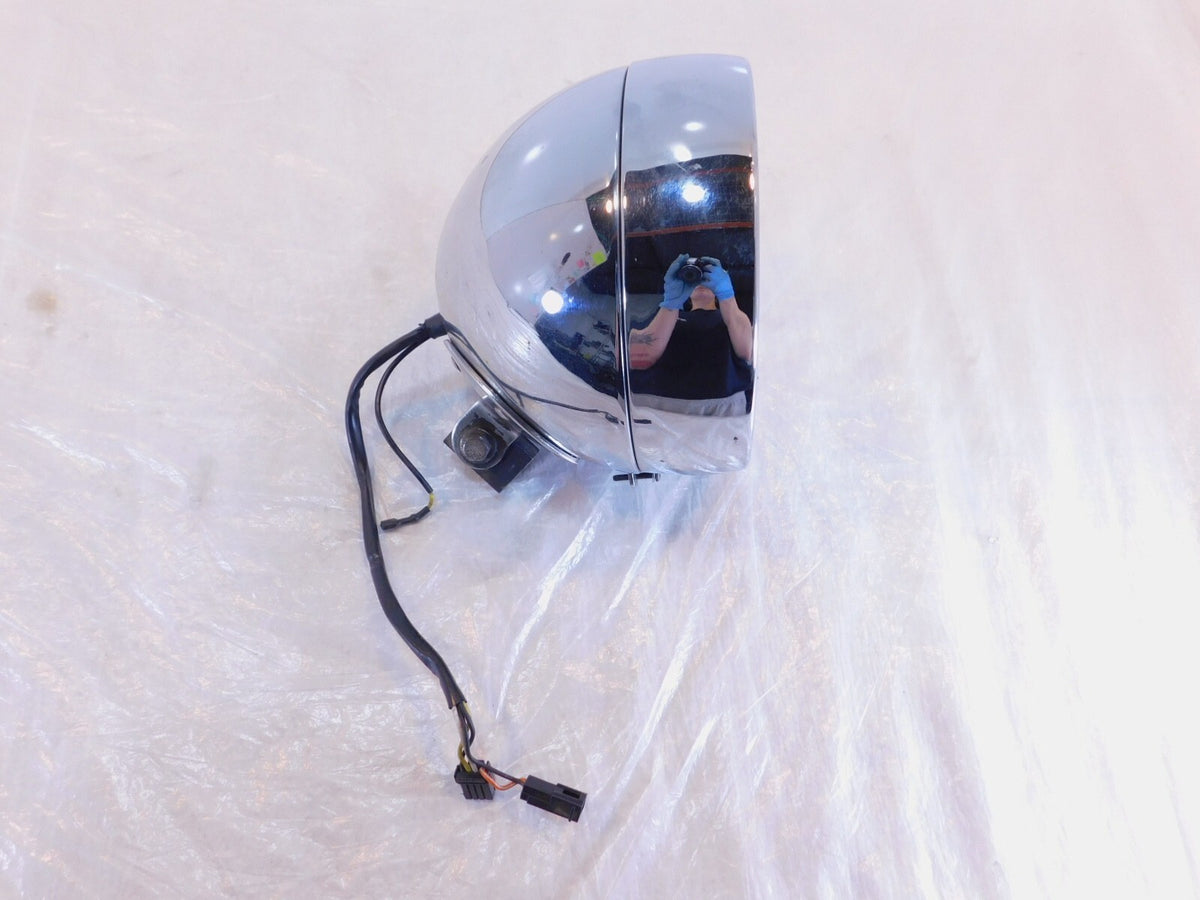 Harley Davidson Softail Heritage Classic & Fat Boy Chrome Headlight Headlamp - C3 Cycle