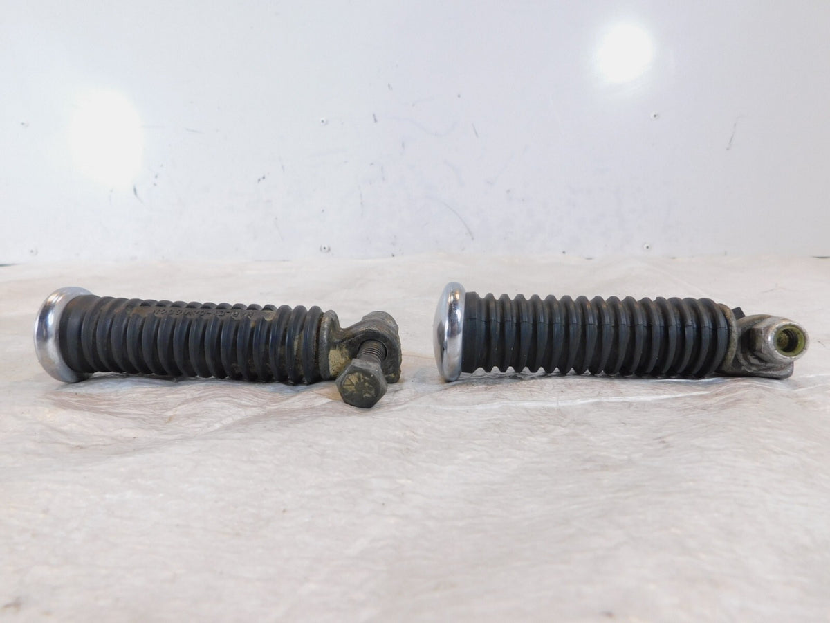 Harley Davidson FXR Dyna Sportster & Softail Black Rubber Footpegs Footrests - C3 Cycle