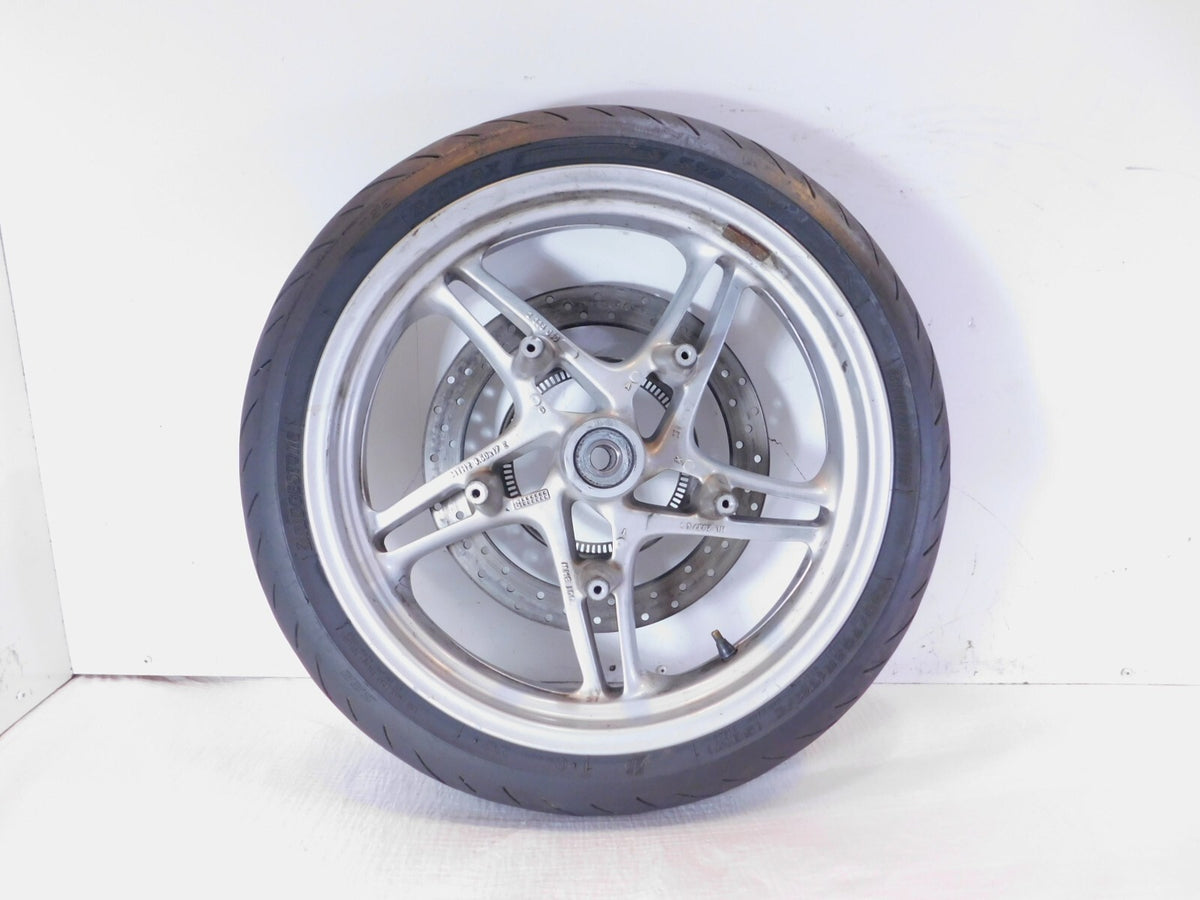 BMW K1200GT K1200RS R1100S R1150R Cast Silver Front Wheel Rim Tire & Brake Rotor - C3 Cycle