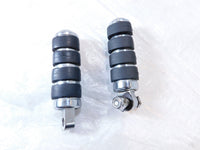 Harley Touring FXR Dyna Sportster & Softail Chrome & Rubber Footpegs Footrests - C3 Cycle