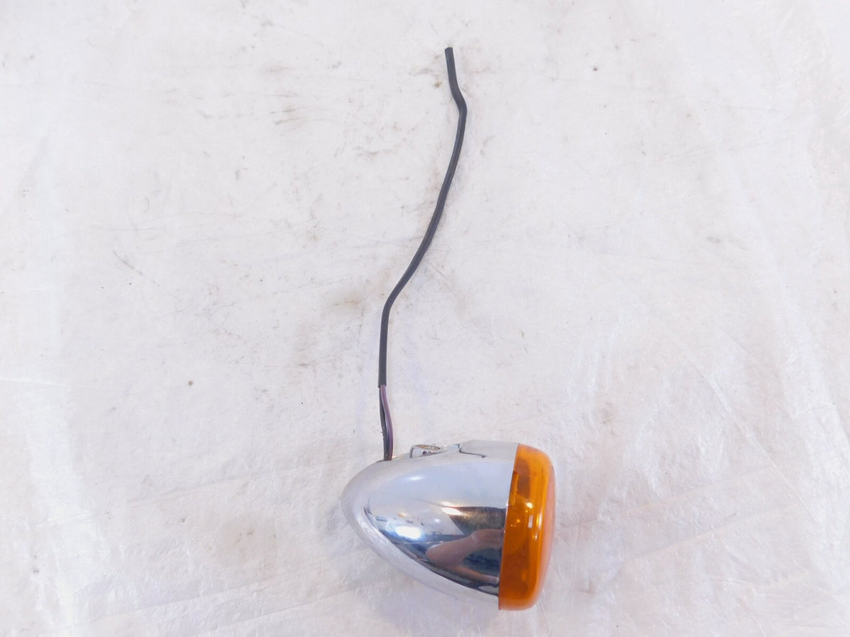 Harley Davidson Sportster Softail Dyna V-Rod Chrome Front Turn Signal Indicator - C3 Cycle