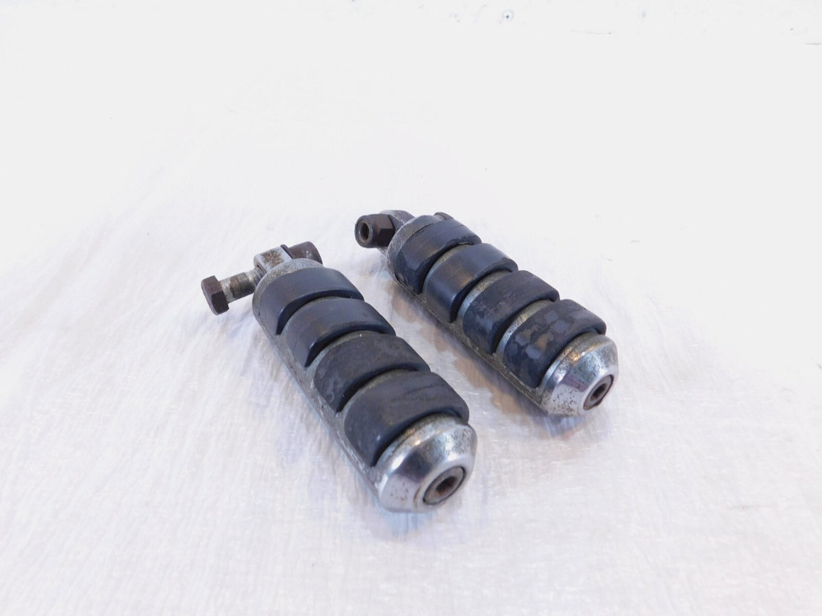 Harley Touring FXR Dyna Sportster Softail ISO Chrome & Rubber Footpegs Footrests - C3 Cycle
