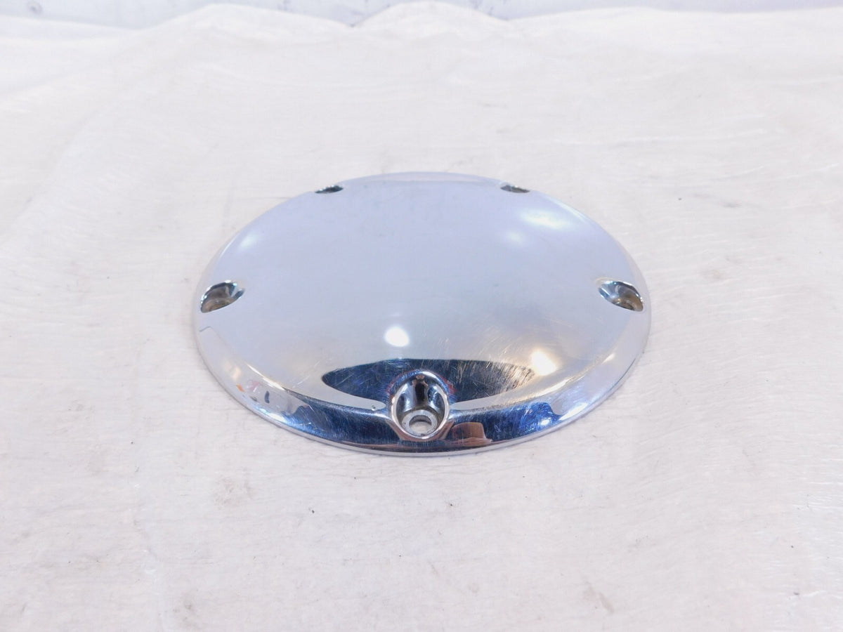 Harley Davidson Twin Cam Dyna & Softail Left Engine Chrome Derby Clutch Cover - C3 Cycle