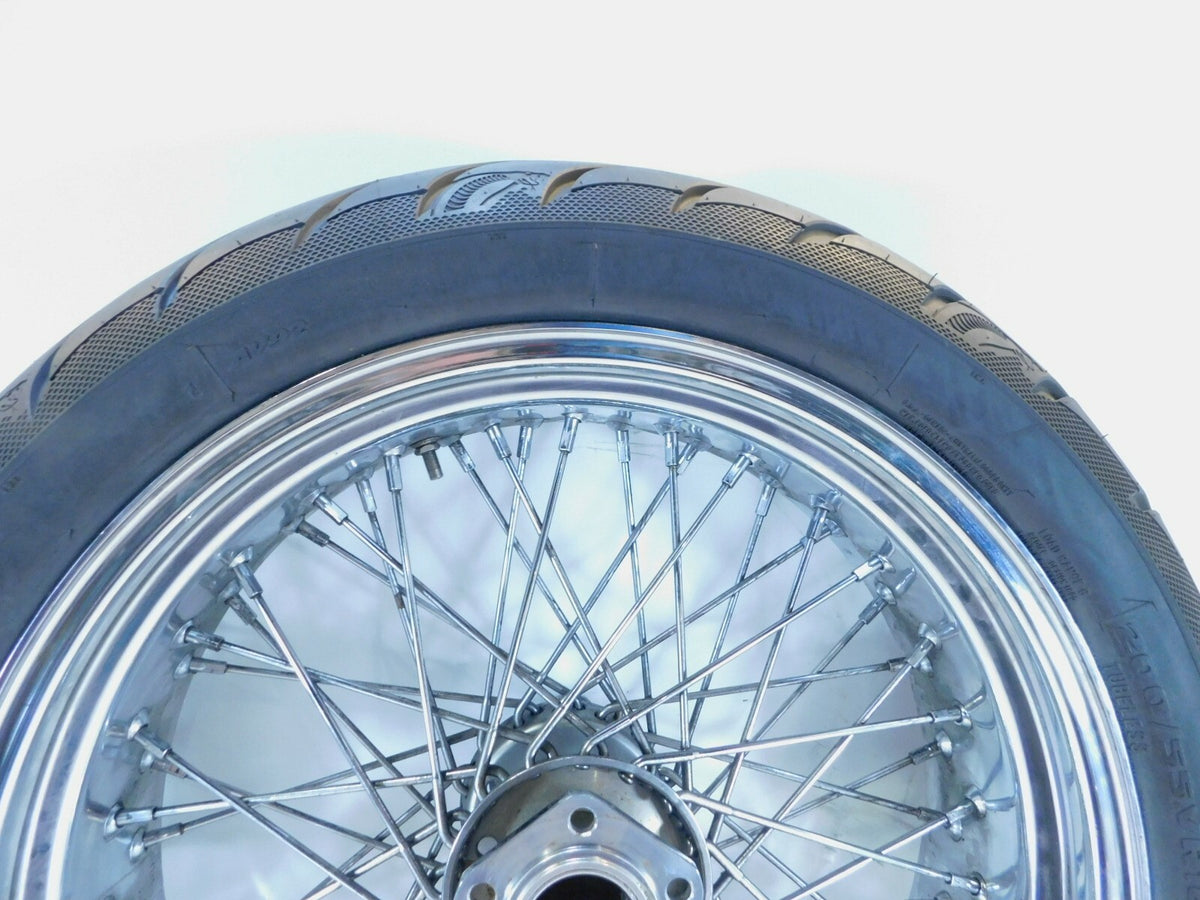 Bent Harley Davidson EVO Softail Sportster Dyna Custom Wide Wheel w/ 200mm Tire - C3 Cycle