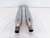 Pair Harley Davidson Road King Electra Glide Chrome Bub Slip On Exhaust Mufflers - C3 Cycle