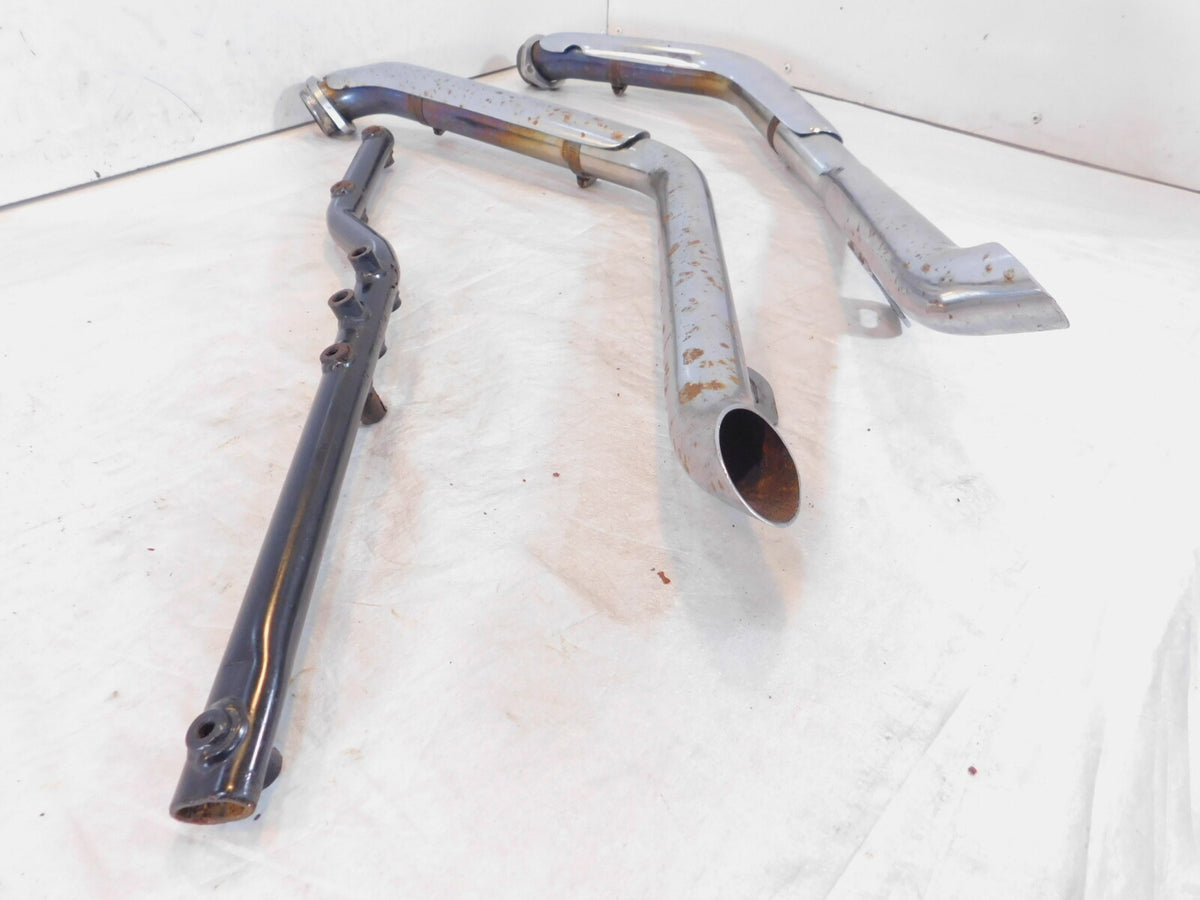 01 2001 Indian Gilroy Scout Chrome Front & Rear Exhaust Header Pipe Mufflers