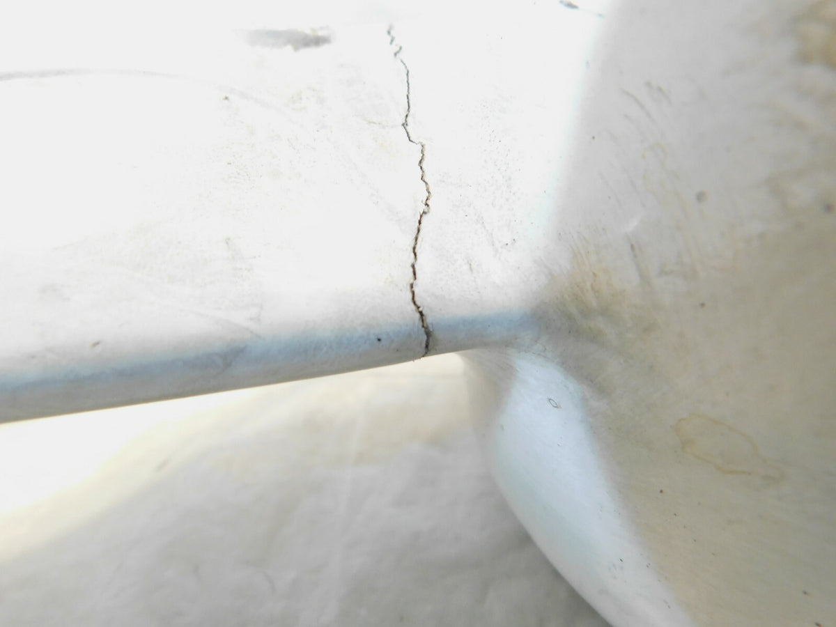 1995 & 1996 Buell M2 Thunderbolt Marchesini White Front Wheel Rim & Tire - Crack - C3 Cycle