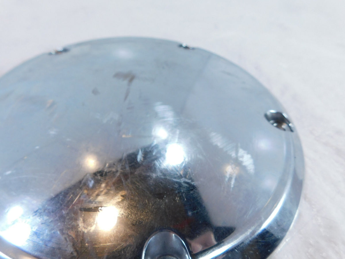 Harley Davidson Twin Cam Dyna & Softail Left Engine Chrome Derby Clutch Cover