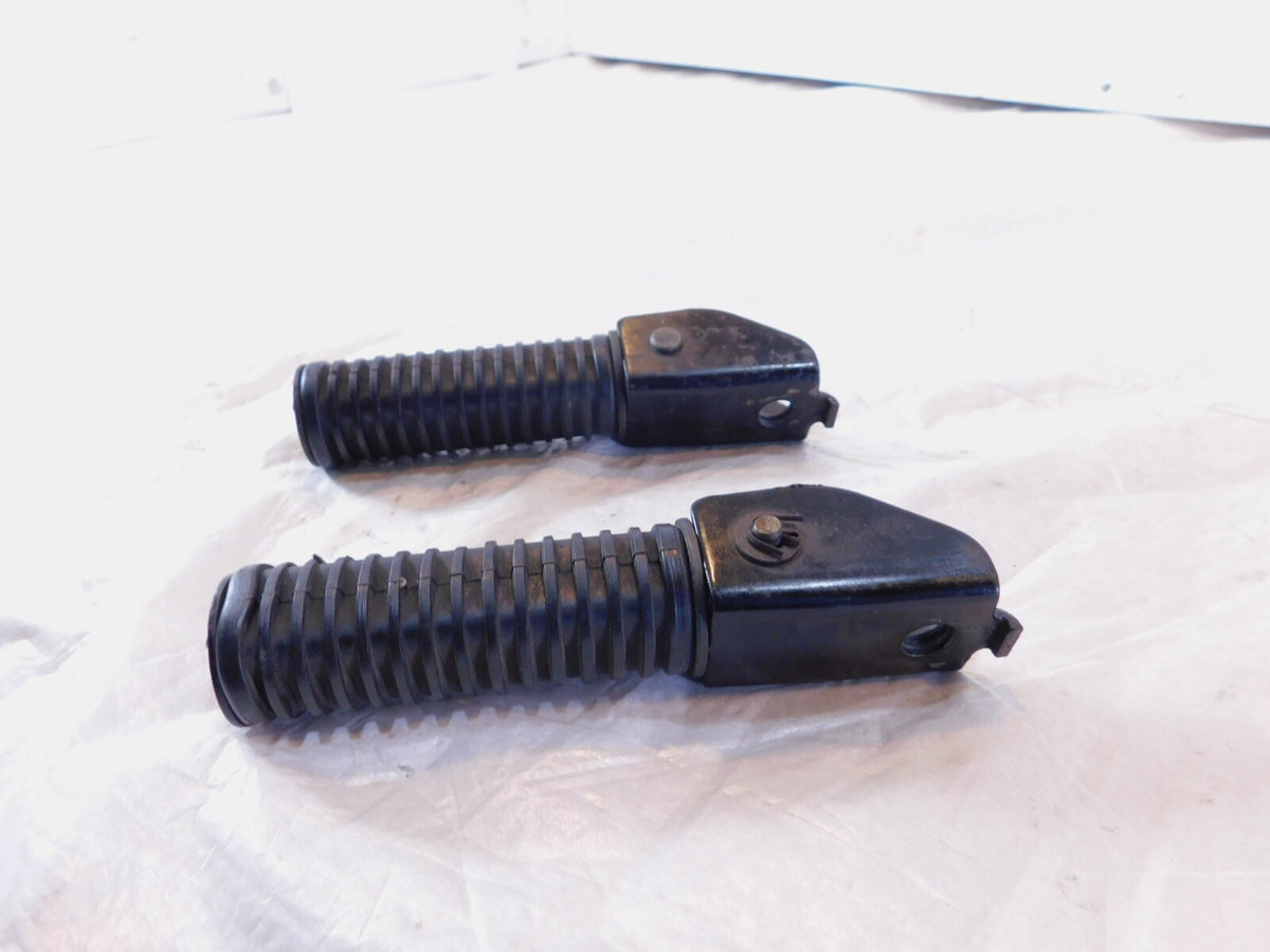 1979-1983 Honda CB650 CB650C Custom Black Rear Left/Right Foot Pegs Footrests - C3 Cycle
