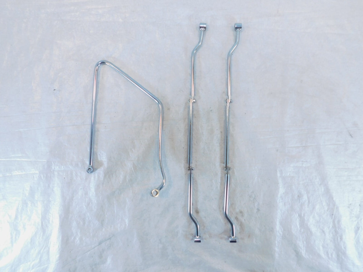 2002 & 2003 Indian Gilroy Scout & Spirit Chrome Saddlebag Guard Mount Brackets - C3 Cycle