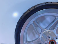 2000 Victory V92 Sport Cruiser Silver 5 Spoke Cast Front Wheel Rim & Tire - C3 Cycle