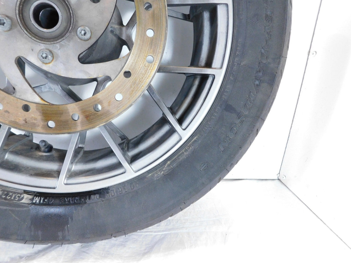 Harley Davidson Sportster Nightster RH975 Spoked Rear Wheel Rim & Tire - Bent - C3 Cycle