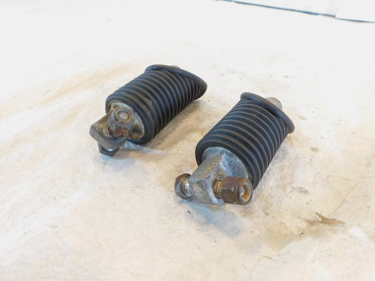 Harley Davidson FXR Dyna Sportster & Softail Black Rubber Footpegs Footrests - C3 Cycle