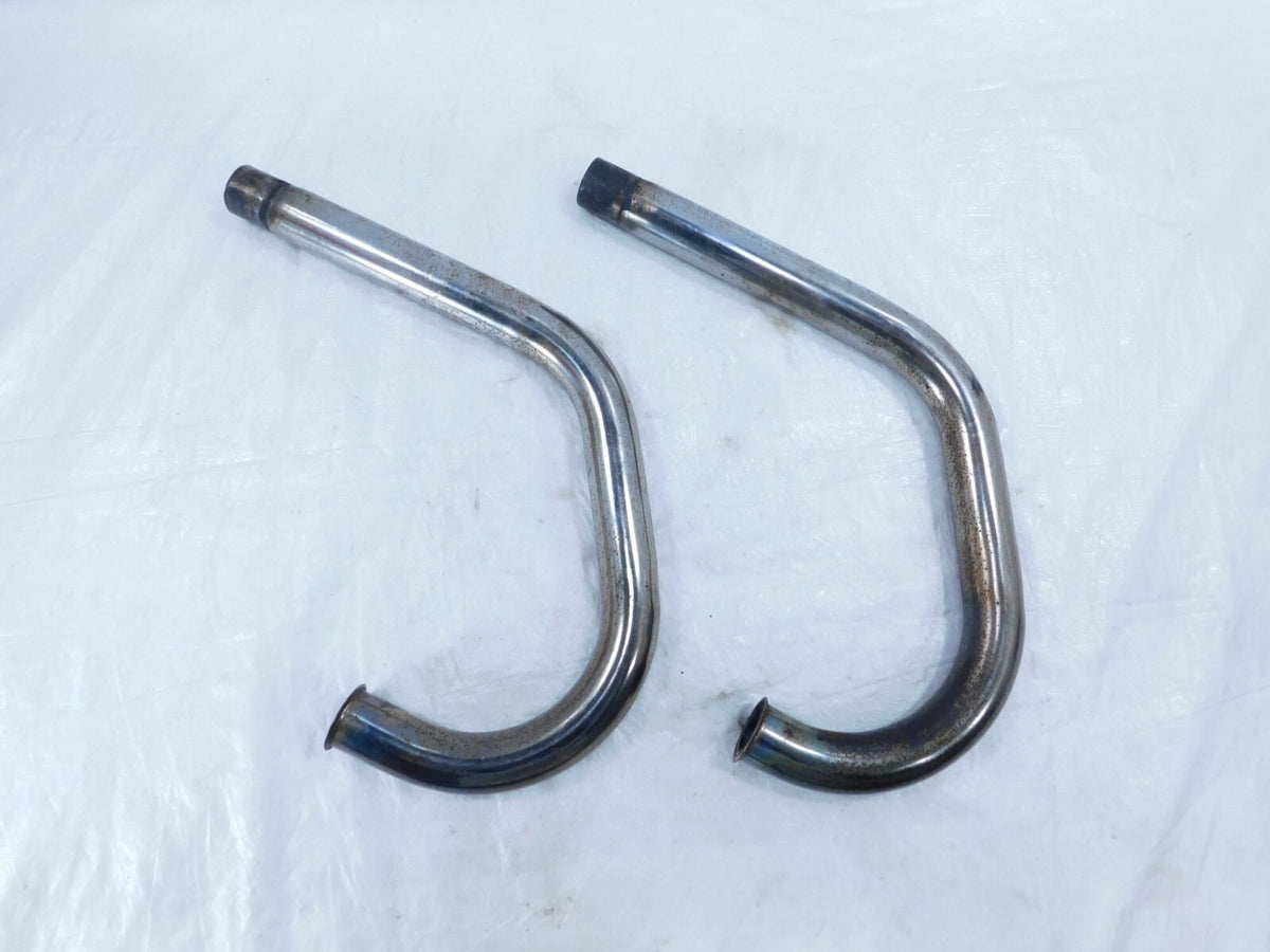 1976 76 Moto Guzzi Convert I V1000 Left/Right Front Exhaust Header Muffler Pipes - C3 Cycle