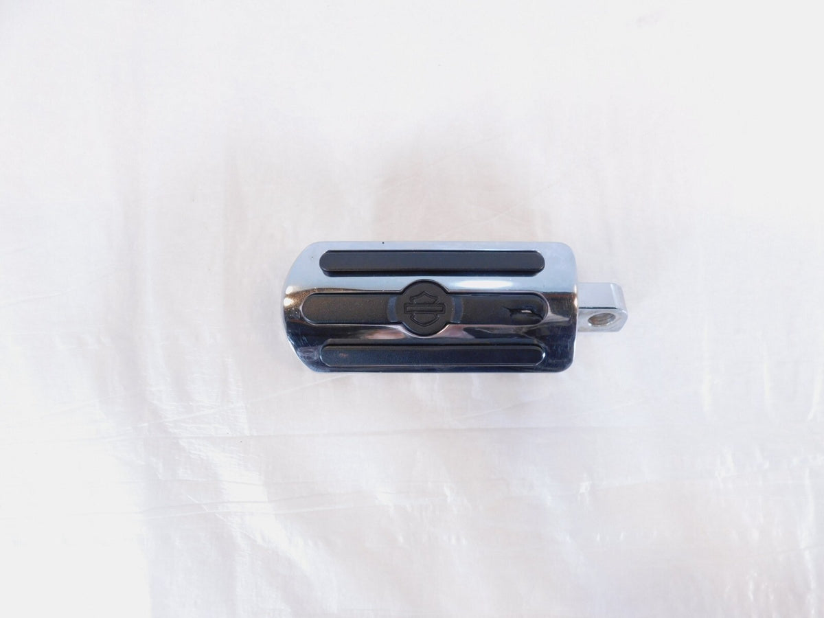 Harley Touring FXR Dyna Sportster Softail Black & Chrome Peg Footpeg Footrest - C3 Cycle