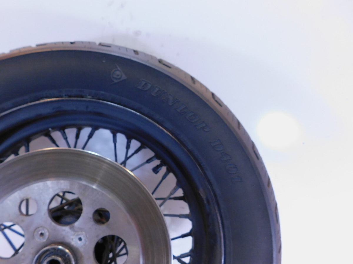 Harley Dyna Softail & Sportster 883 & 1200 Black Laced Rear Wheel Rim & Tire