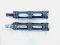 Harley Davidson FXR Dyna Sportster & Softail Black "Edge Cut" Footpegs Footrests - C3 Cycle
