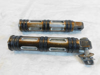 Harley Touring FXR Dyna Sportster & Softail Metal Ringed Footpegs Footrests - C3 Cycle