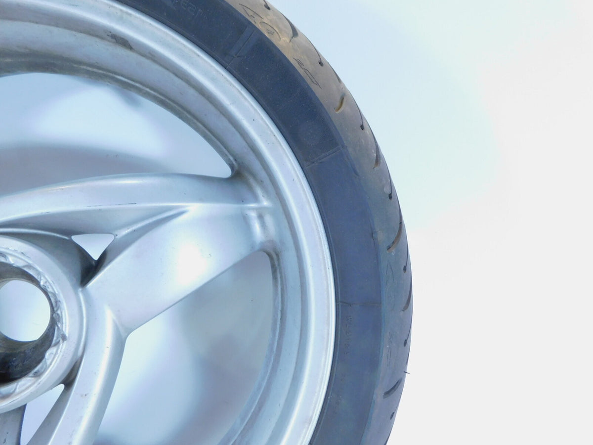 2001-2005 BMW Scarver F650 CS F650CS Silver Rear Wheel Rim & Tire - 36317681009 - C3 Cycle
