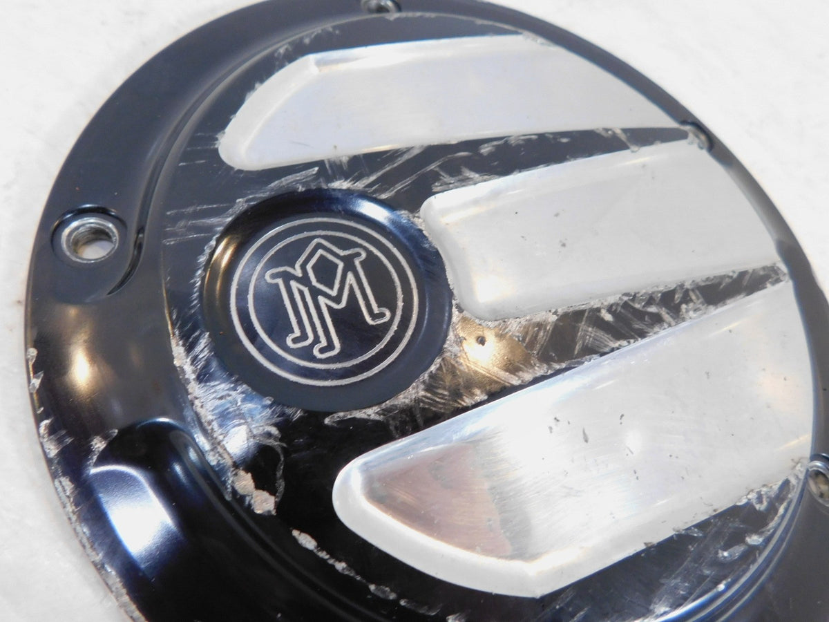 Harley Softail Dyna Black Performance Machine Left Engine Clutch Derby Cover - C3 Cycle