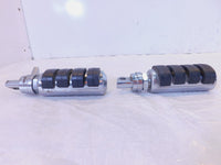 Harley Touring FXR Dyna Sportster & Softail Chrome & Rubber Footpegs Footrests - C3 Cycle