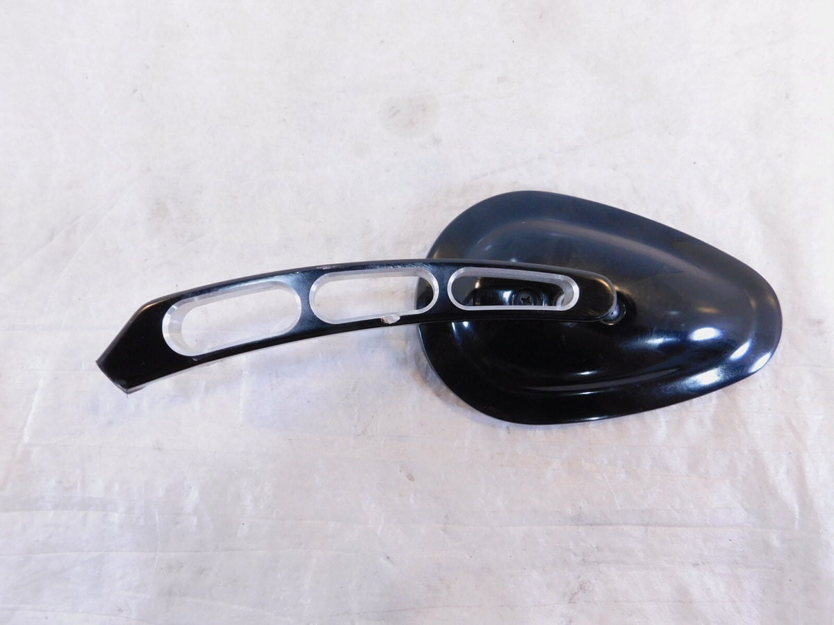 Harley Davidson FXR & Softail & Dyna & Sportster Left Black Rear View Mirror - C3 Cycle