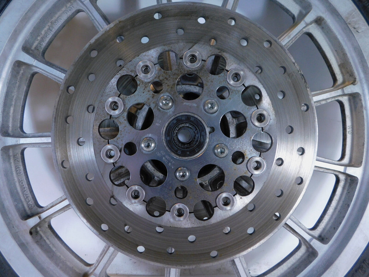 1996-1999 Harley Sportster 883 & 1200 Silver Dual Disc Front Wheel Rim & Rotors - C3 Cycle