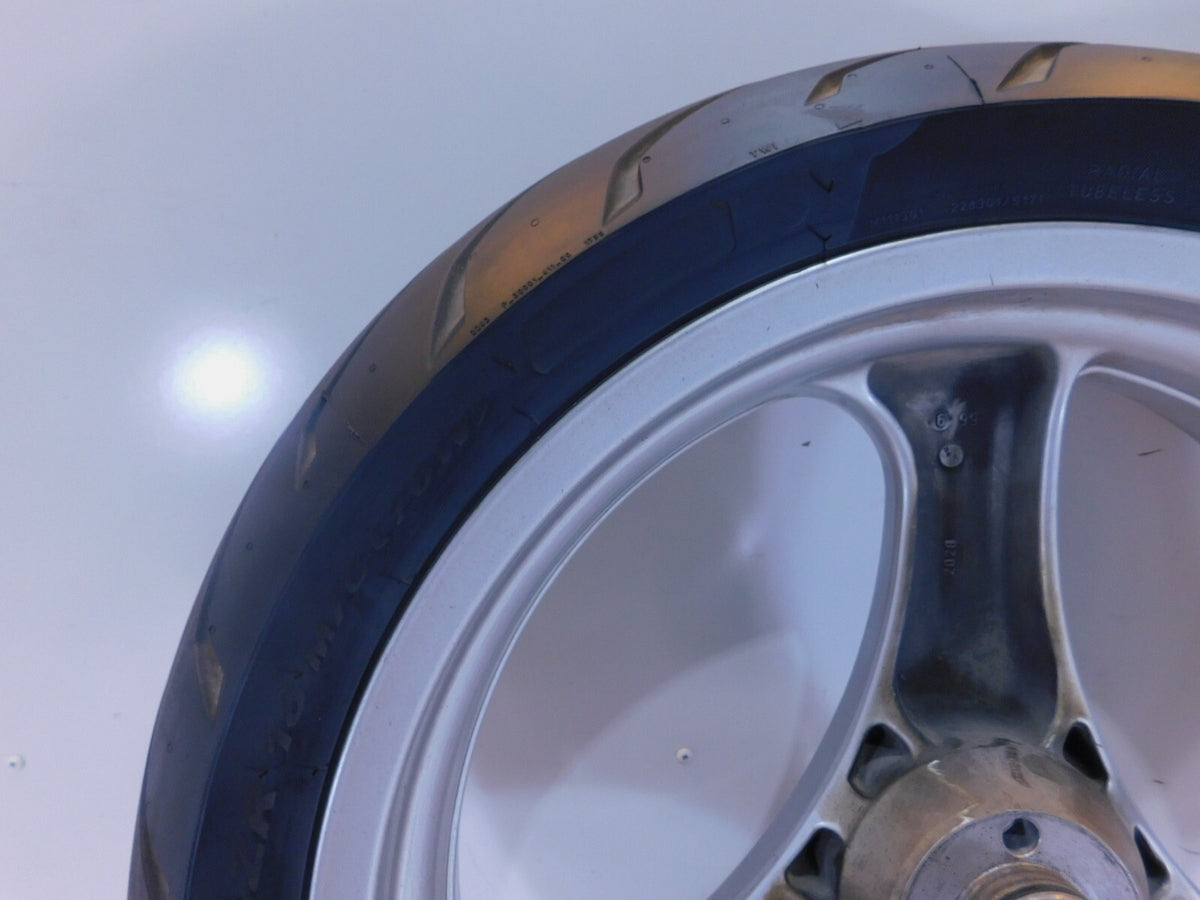 BMW R1100R R1100RT R1100RS R850R & K1 K1100LT Cast Silver Rear Wheel Rim & Tire - C3 Cycle
