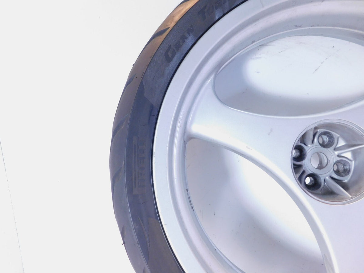 BMW R1100R R1100RT R1100RS R850R & K1 K1100LT Cast Silver Rear Wheel Rim & Tire - C3 Cycle