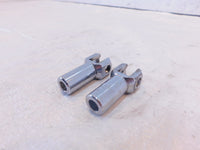 Harley Davidson Softail Chrome Passenger Footpeg Peg Bracket Mount Supports Pair - C3 Cycle