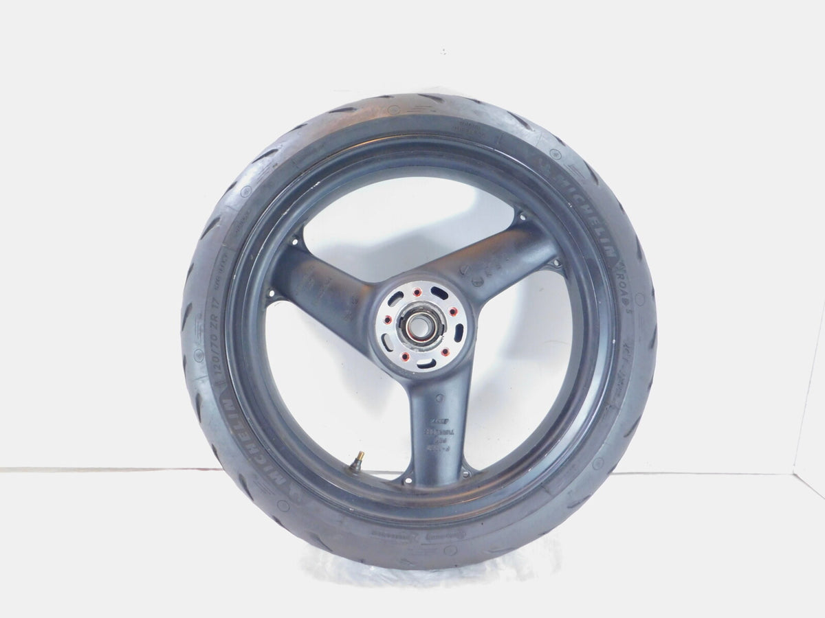 Kawasaki ZRX1100 ZR1100 ZRX1200R ZZR1200 Front Cast Wheel Rim & Tire 17" -Bent - C3 Cycle