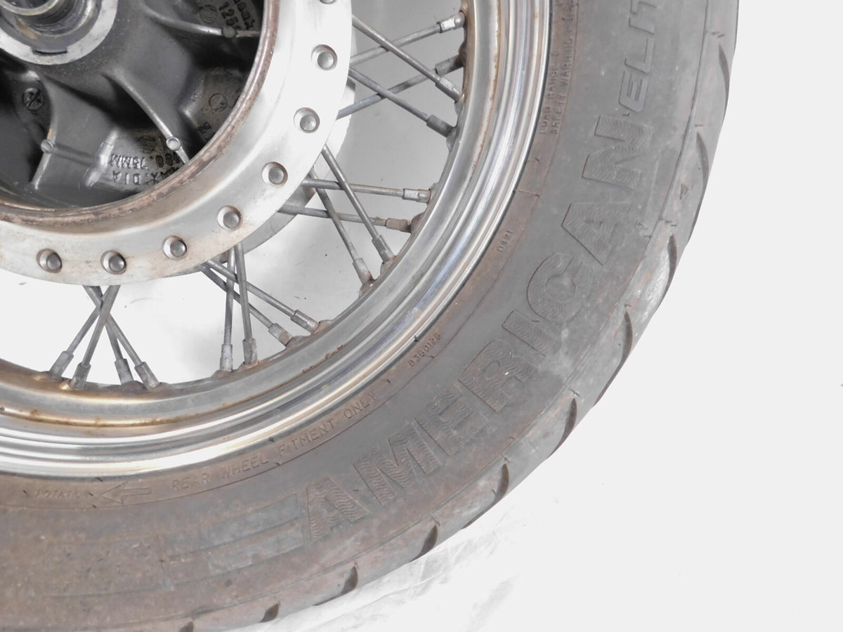 Kawasaki Vulcan 800 1500 Classic Fi Drifter Rear Spoked Wheel Rim & Tire -Bent