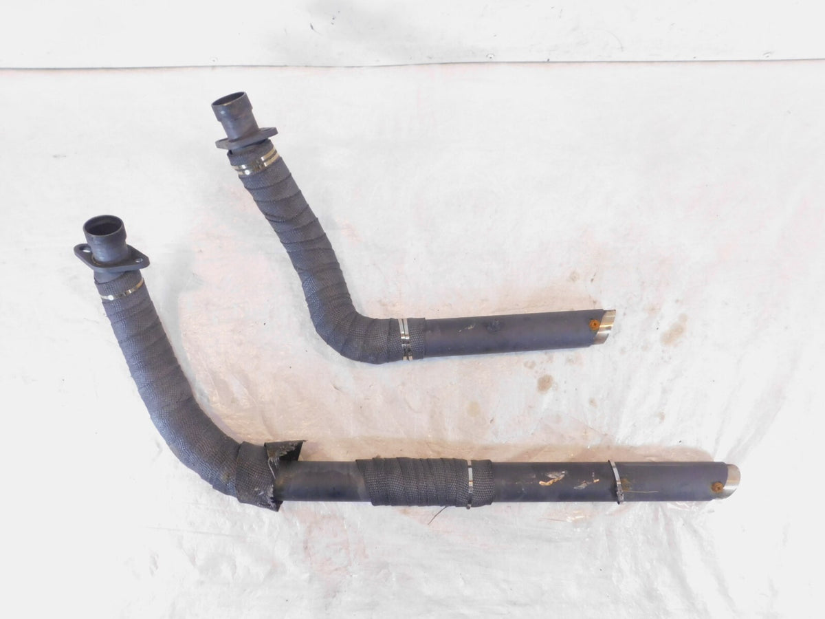 2004-2007 Honda Shadow 750 Aero VT750 Black Exhaust Header Pipe Mufflers - C3 Cycle