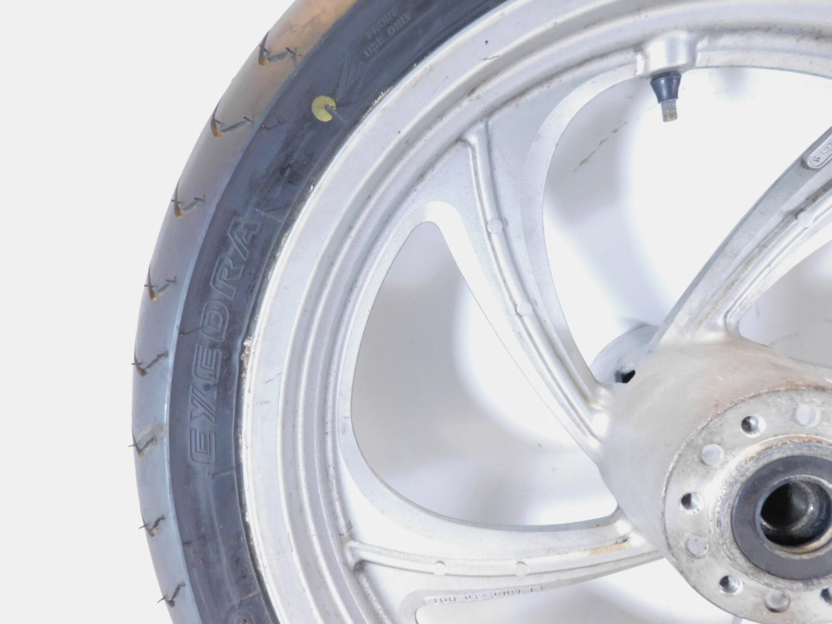2008-2009 Victory Vision Touring Silver Cast Front Wheel Rim & Tire - Bent - C3 Cycle