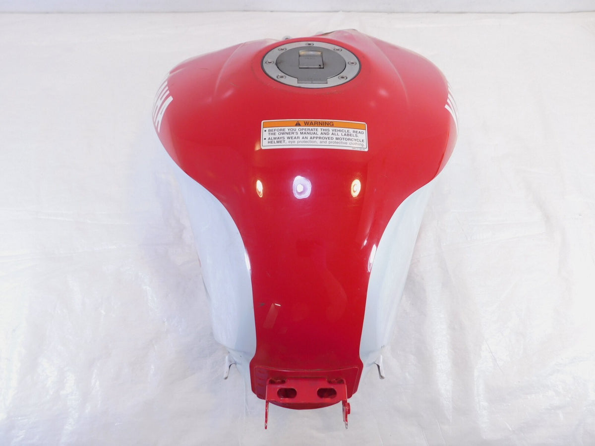 1999-2002 Yamaha YZFR6 YZF R6 Red White Gas Petrol Fuel Tank Reservoir - Dented - C3 Cycle