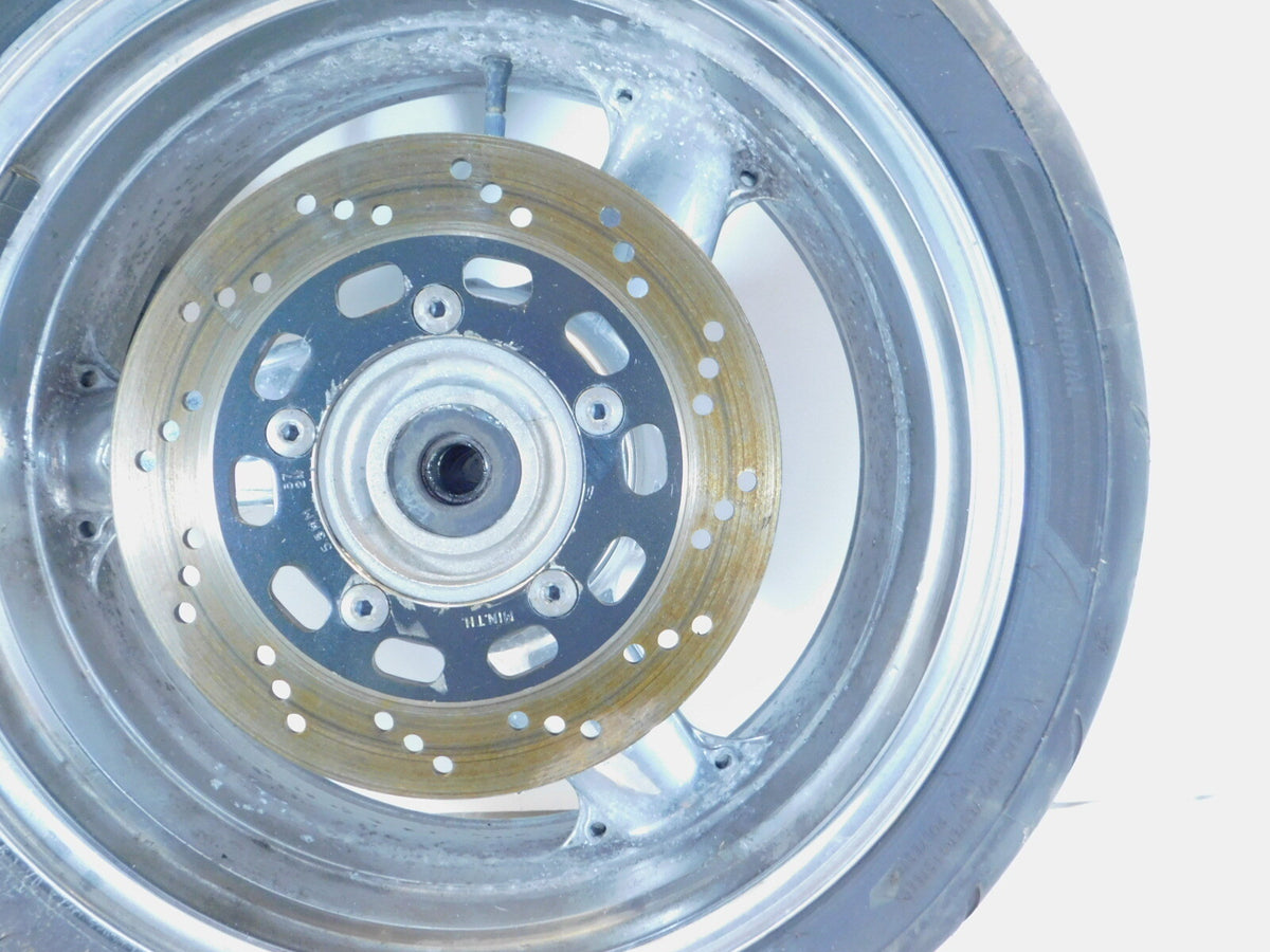 2002 2003 2004 2005 Kawasaki ZZR1200 ZX1200C Chrome Rear Wheel Rim - 17" & Rotor - C3 Cycle