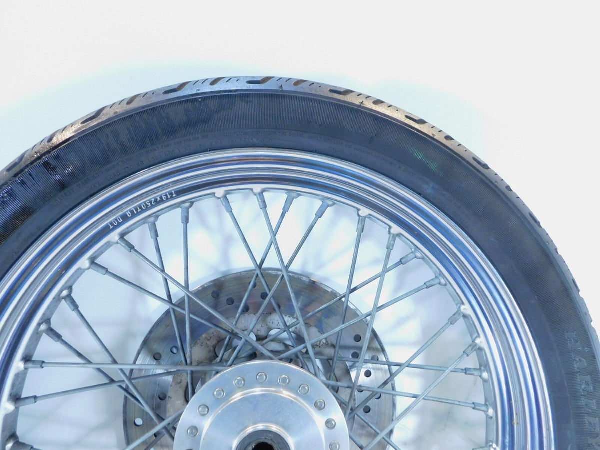 Harley Davidson XLH Sportster 883 1000 & 1200 19" Spoked Front Wheel Rim Rotor - C3 Cycle