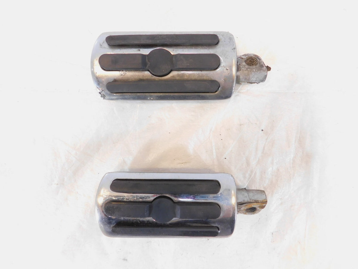 Pair Harley Touring FXR Dyna Sportster & Softail Black ISO Peg Footpeg Footrests - C3 Cycle