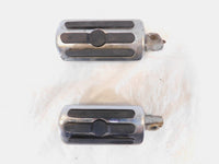 Pair Harley Touring FXR Dyna Sportster & Softail Black ISO Peg Footpeg Footrests - C3 Cycle