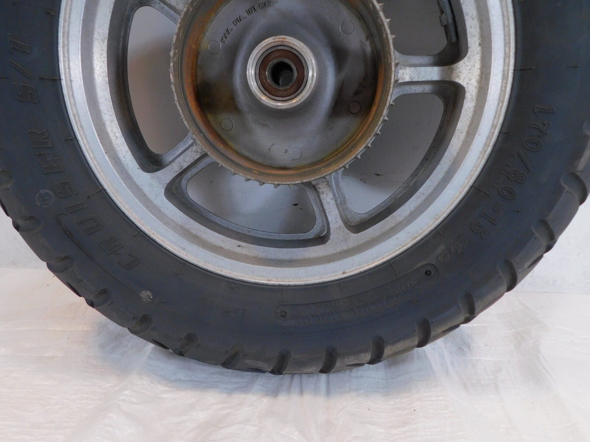 Honda VT1100 VT1100C Spirit Shadow 1100 Silver Cast Rear Spoked Wheel Rim & Tire - C3 Cycle